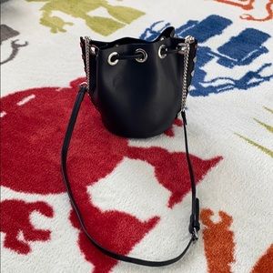 Zara Black Mini Bag with Silver Accents